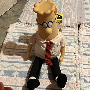Cartoon Character Plush with Red Tie